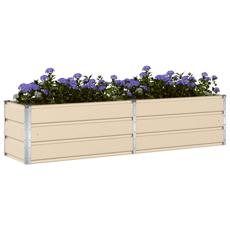 Load image into Gallery viewer, Vidaxl plantenbak ivoor 480 x 50 x 45 cm gegalvaniseerd staal