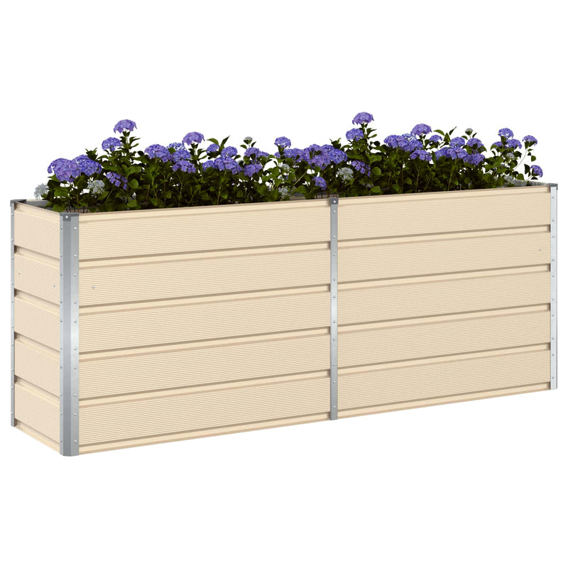 Load image into Gallery viewer, Vidaxl plantenbak ivoor 480 x 50 x 45 cm gegalvaniseerd staal