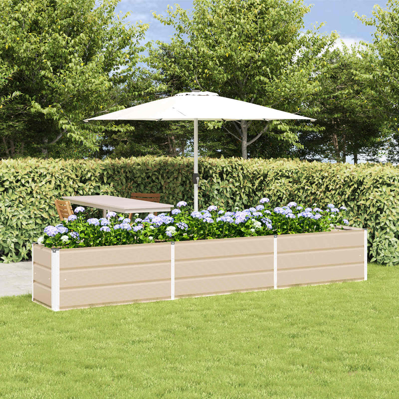 Load image into Gallery viewer, Vidaxl plantenbak ivoor 480 x 50 x 45 cm gegalvaniseerd staal