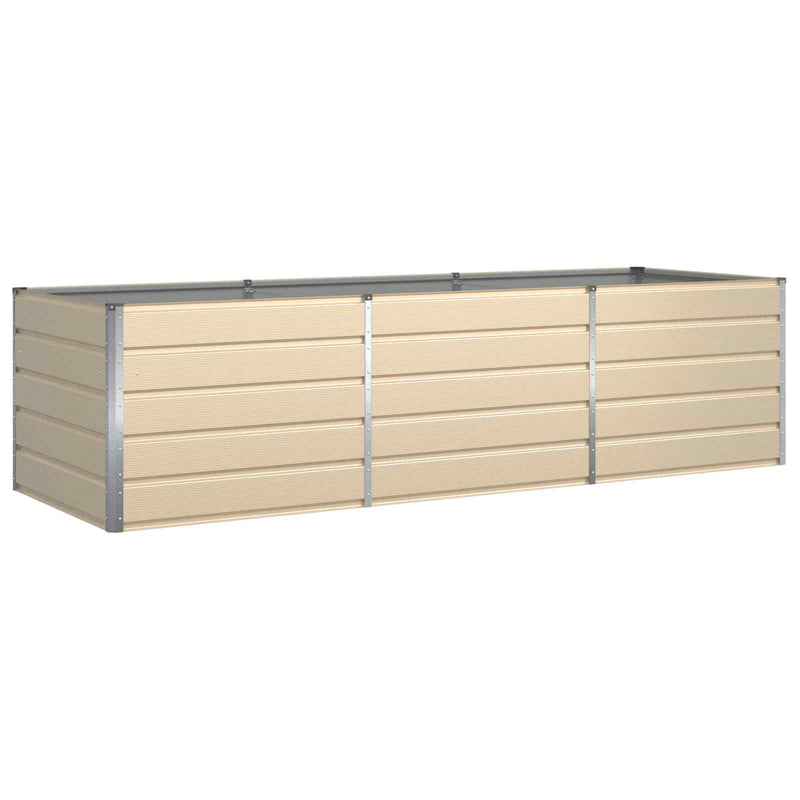 Load image into Gallery viewer, Vidaxl plantenbak ivoor 195 x 100 x 45 cm gegalvaniseerd staal