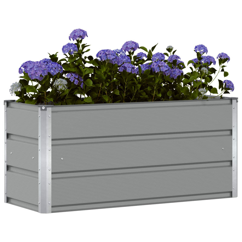 Load image into Gallery viewer, Vidaxl plantenbak lichtgrijs 100 x 40 x 45 cm staal
