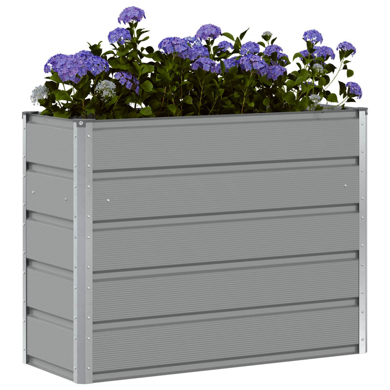 Load image into Gallery viewer, Vidaxl plantenbak lichtgrijs 100 x 40 x 75 cm staal