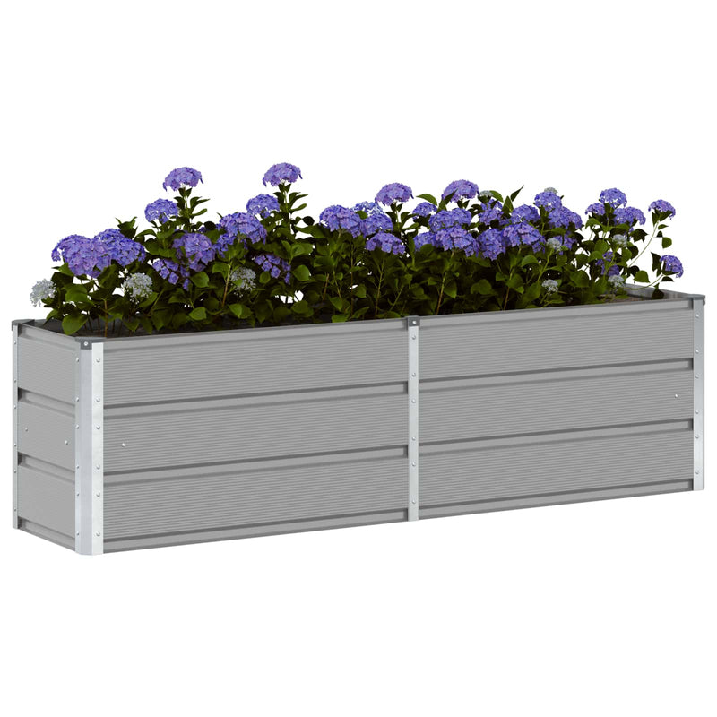 Load image into Gallery viewer, Vidaxl plantenbak lichtgrijs 160 x 40 x 45 cm staal