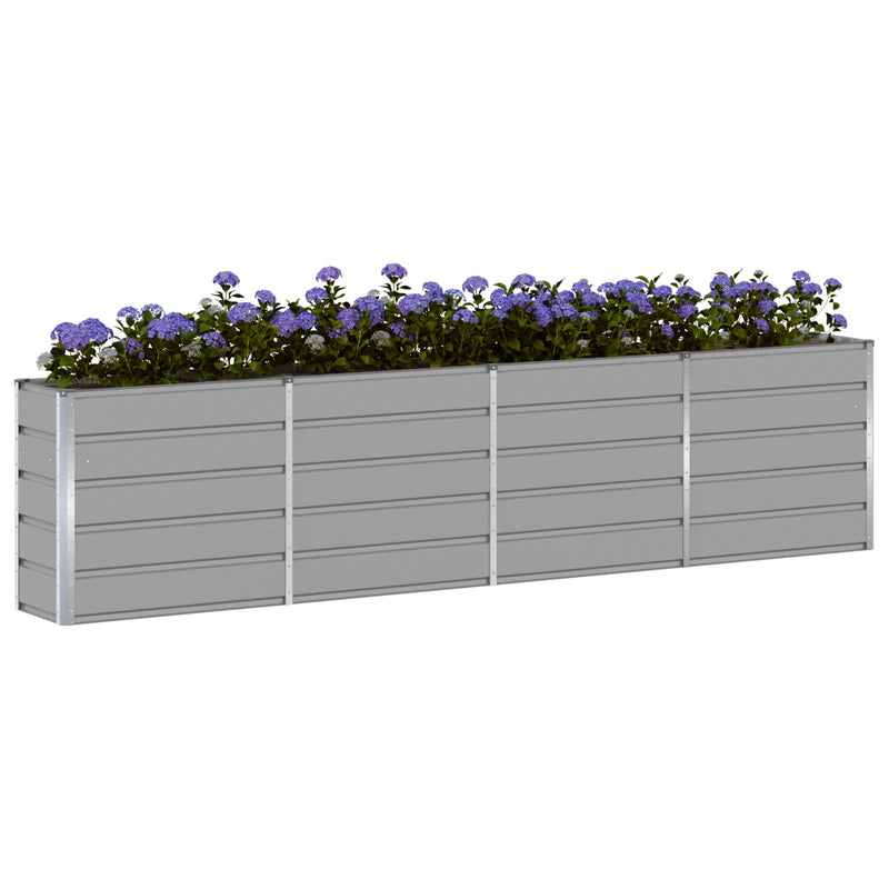Load image into Gallery viewer, Vidaxl plantenbak lichtgrijs 160 x 40 x 75 cm staal