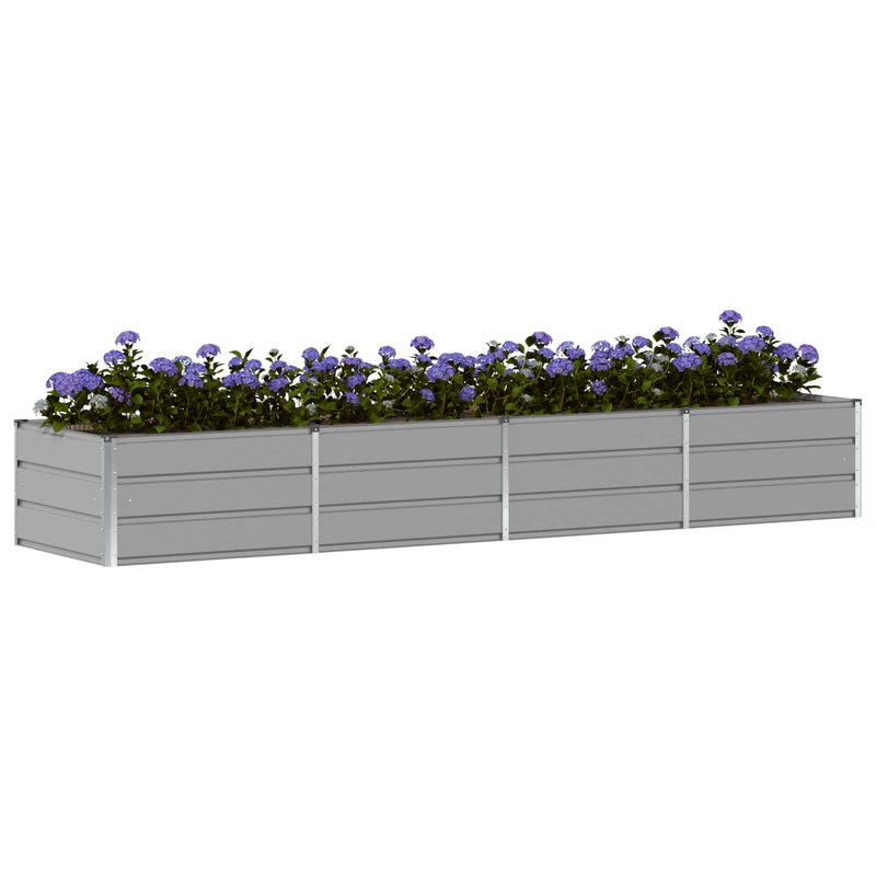 Load image into Gallery viewer, Vidaxl plantenbak lichtgrijs 320 x 80 x 45 cm staal