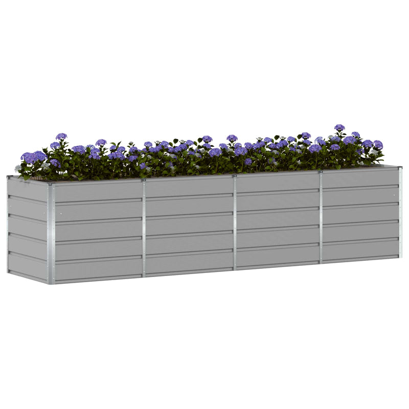 Load image into Gallery viewer, Vidaxl plantenbak lichtgrijs 240 x 80 x 75 cm staal