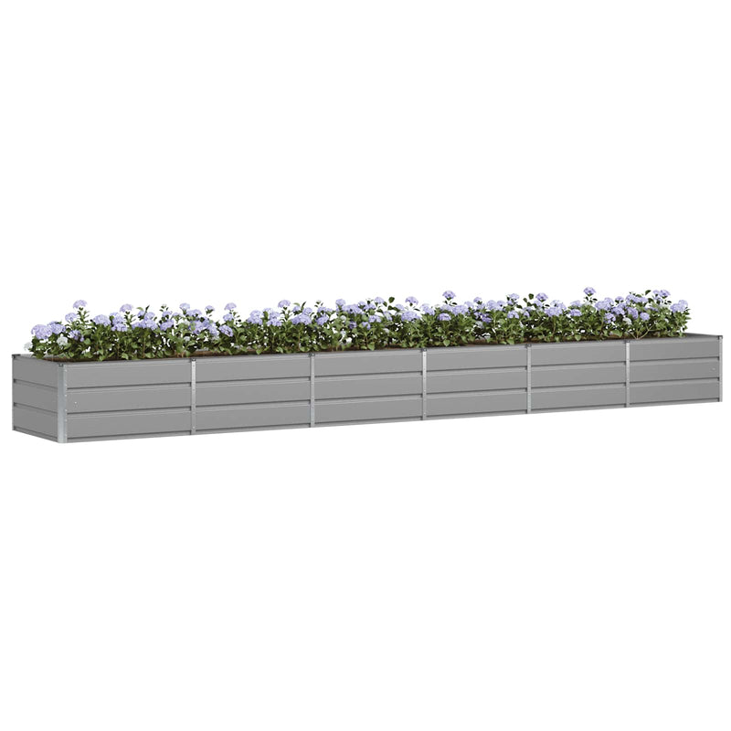 Load image into Gallery viewer, Vidaxl plantenbak lichtgrijs 480 x 80 x 45 cm staal