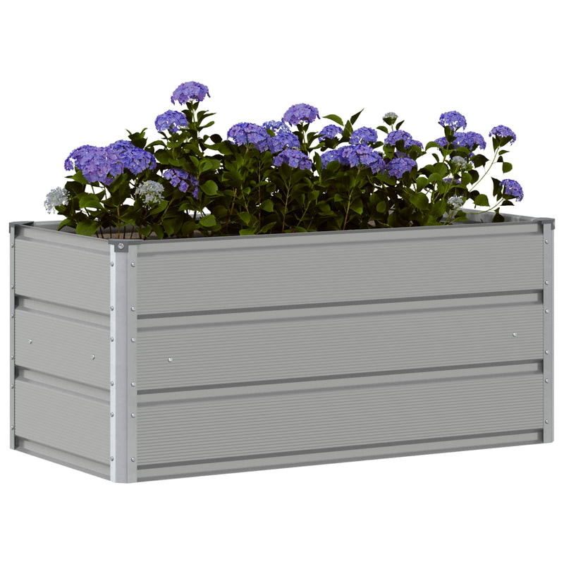 Load image into Gallery viewer, Vidaxl plantenbak lichtgrijs 100 x 50 x 45 cm gegalvaniseerd staal