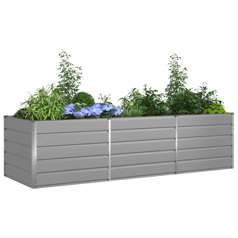 Load image into Gallery viewer, Vidaxl plantenbak lichtgrijs 195 x 100 x 45 cm gegalvaniseerd staal