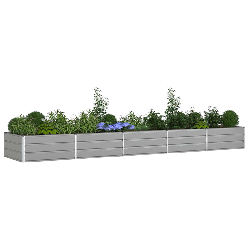Load image into Gallery viewer, Vidaxl plantenbak lichtgrijs 195 x 100 x 45 cm gegalvaniseerd staal