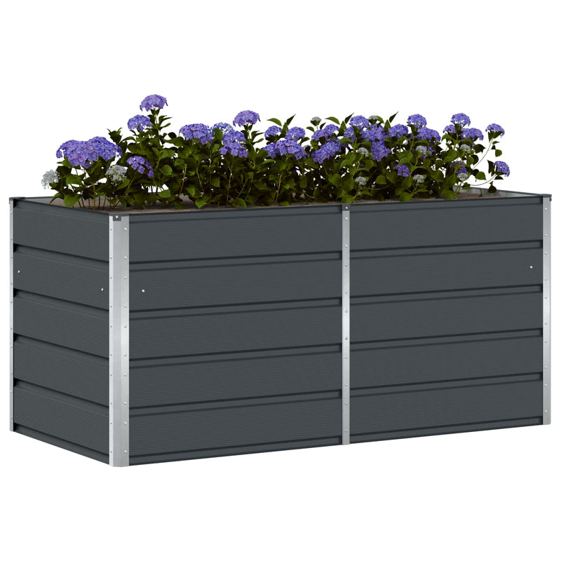 Load image into Gallery viewer, Vidaxl plantenbak antraciet 160 x 80 x 75 cm staal