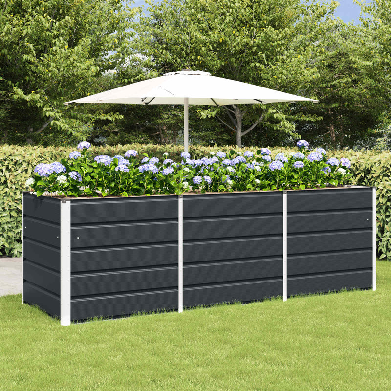 Load image into Gallery viewer, Vidaxl plantenbak antraciet 240 x 80 x 75 cm staal