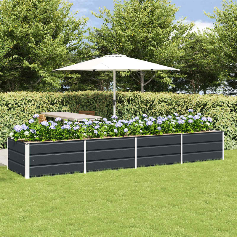 Load image into Gallery viewer, Vidaxl plantenbak antraciet 320 x 80 x 45 cm staal