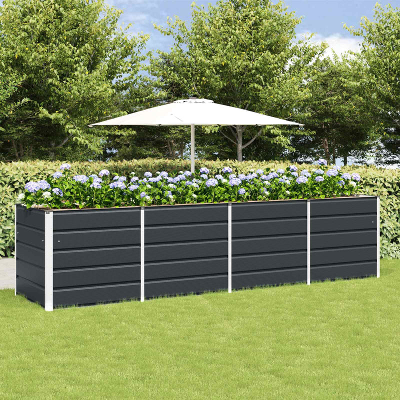 Load image into Gallery viewer, Vidaxl plantenbak antraciet 240 x 80 x 75 cm staal