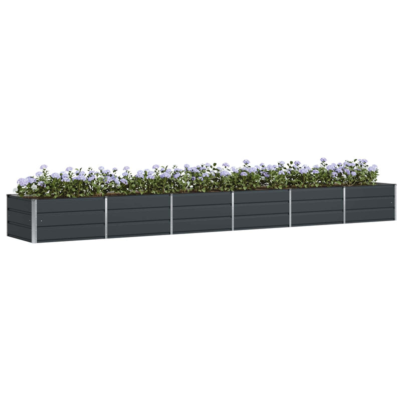 Load image into Gallery viewer, Vidaxl plantenbak antraciet 480 x 80 x 45 cm staal