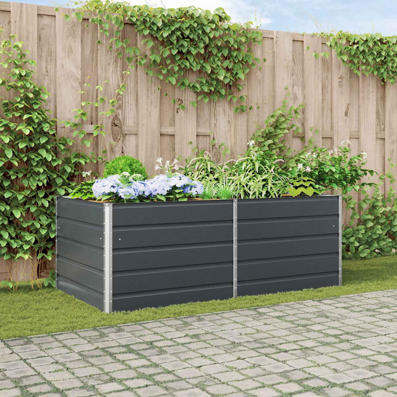 Load image into Gallery viewer, Vidaxl plantenbak antraciet 195 x 100 x 45 cm gegalvaniseerd staal