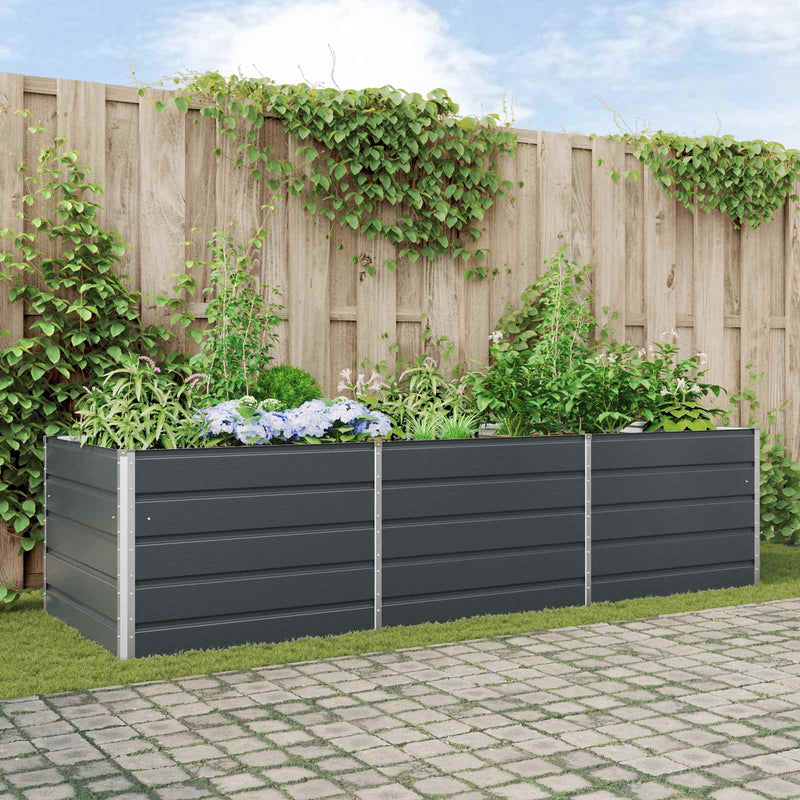 Load image into Gallery viewer, Vidaxl plantenbak antraciet 195 x 100 x 45 cm gegalvaniseerd staal