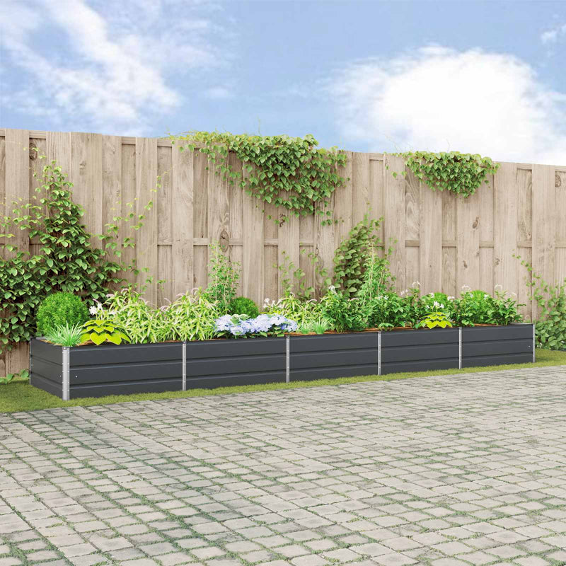 Load image into Gallery viewer, Vidaxl plantenbak antraciet 195 x 100 x 45 cm gegalvaniseerd staal