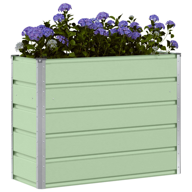 Load image into Gallery viewer, Vidaxl plantenbak groen 100 x 40 x 75 cm staal