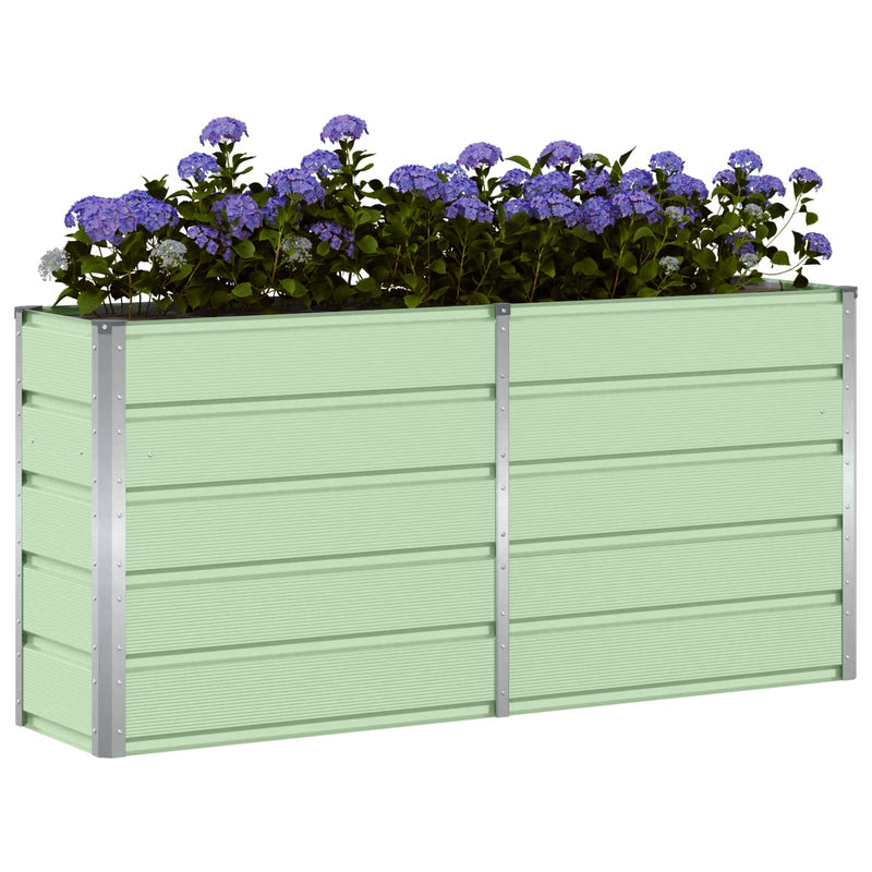 Load image into Gallery viewer, Vidaxl plantenbak groen 160 x 40 x 75 cm staal