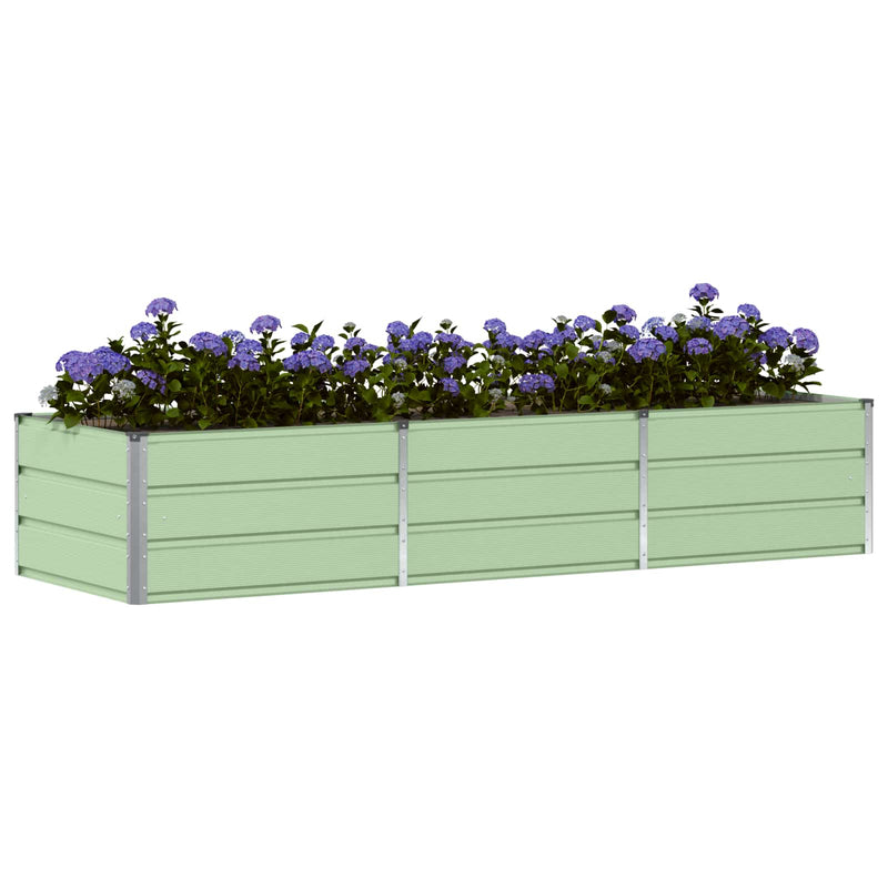 Load image into Gallery viewer, Vidaxl plantenbak groen 240 x 80 x 45 cm staal