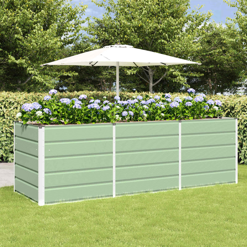 Load image into Gallery viewer, Vidaxl plantenbak groen 240 x 80 x 75 cm staal
