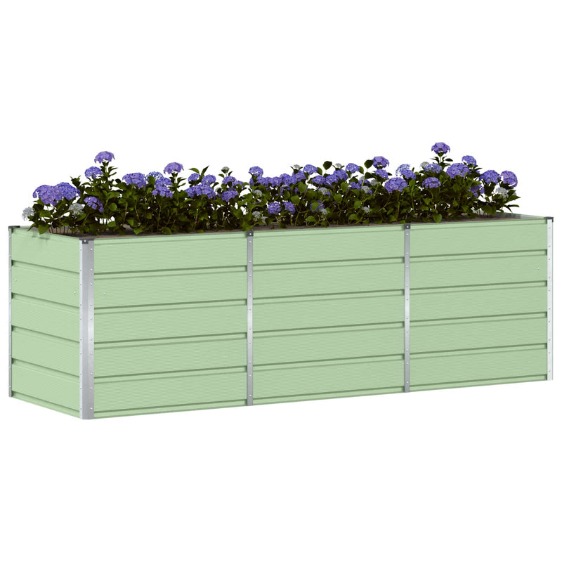 Load image into Gallery viewer, Vidaxl plantenbak groen 240 x 80 x 75 cm staal