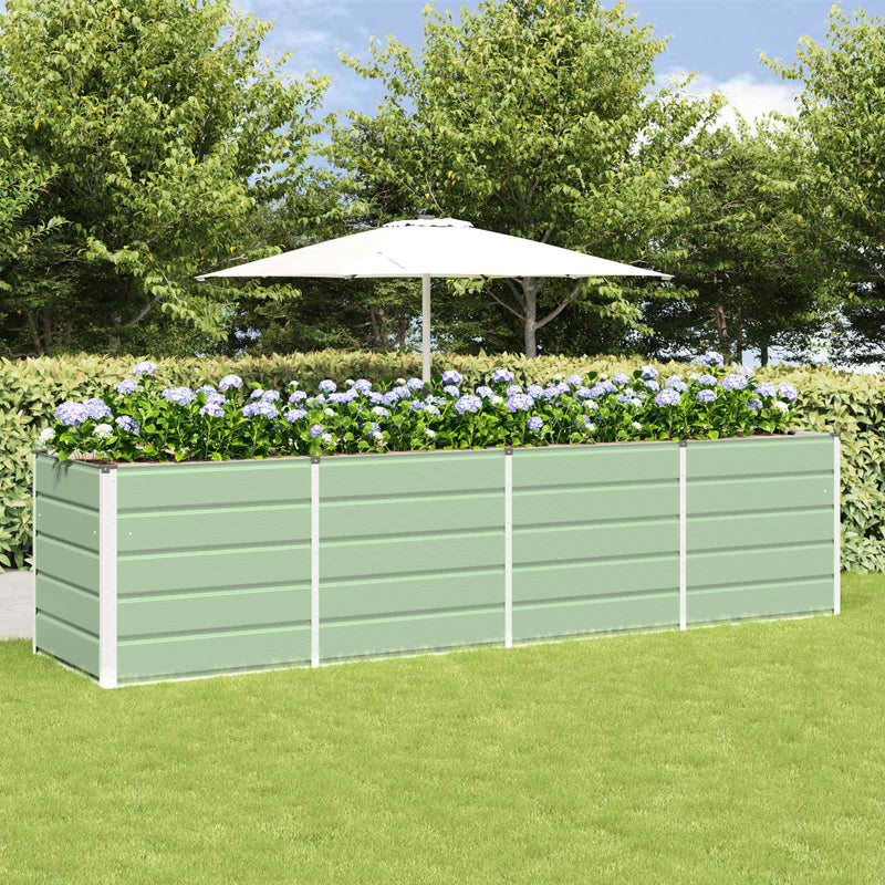 Load image into Gallery viewer, Vidaxl plantenbak groen 240 x 80 x 75 cm staal