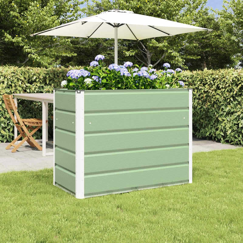 Load image into Gallery viewer, Vidaxl plantenbak pastelgroen 480 x 50 x 45 cm gegalvaniseerd staal