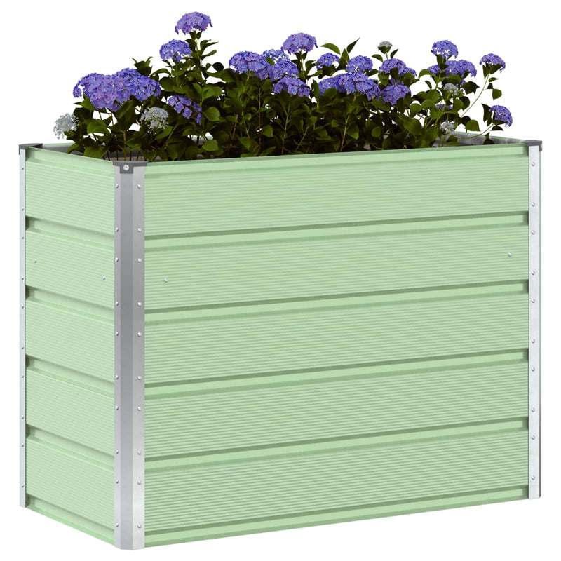 Load image into Gallery viewer, Vidaxl plantenbak pastelgroen 480 x 50 x 45 cm gegalvaniseerd staal