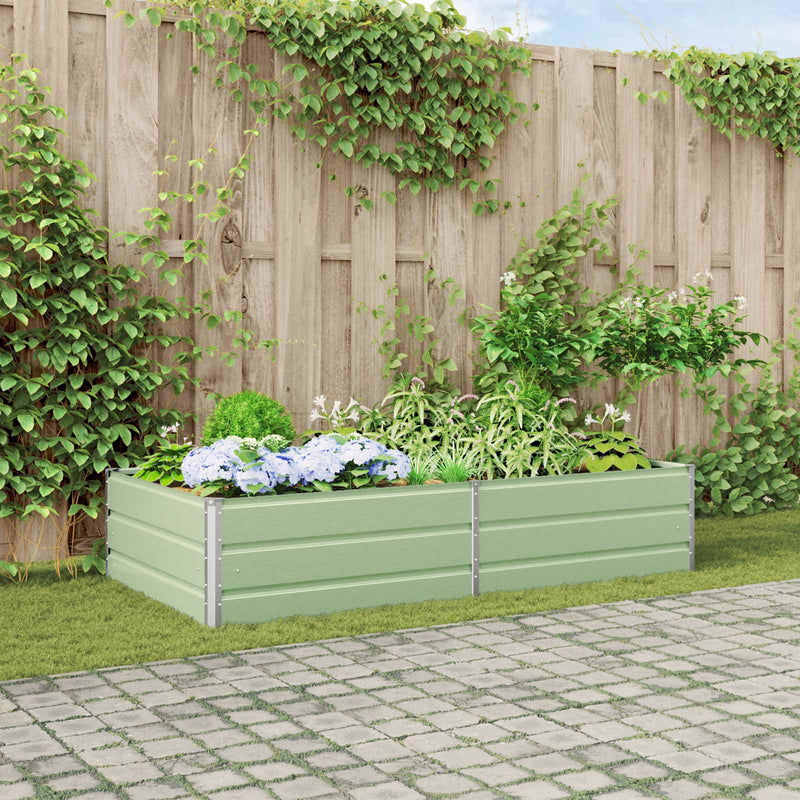 Load image into Gallery viewer, Vidaxl plantenbak pastelgroen 195 x 100 x 45 cm gegalvaniseerd staal
