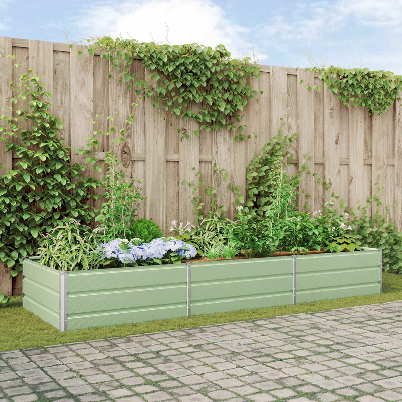 Load image into Gallery viewer, Vidaxl plantenbak pastelgroen 195 x 100 x 45 cm gegalvaniseerd staal