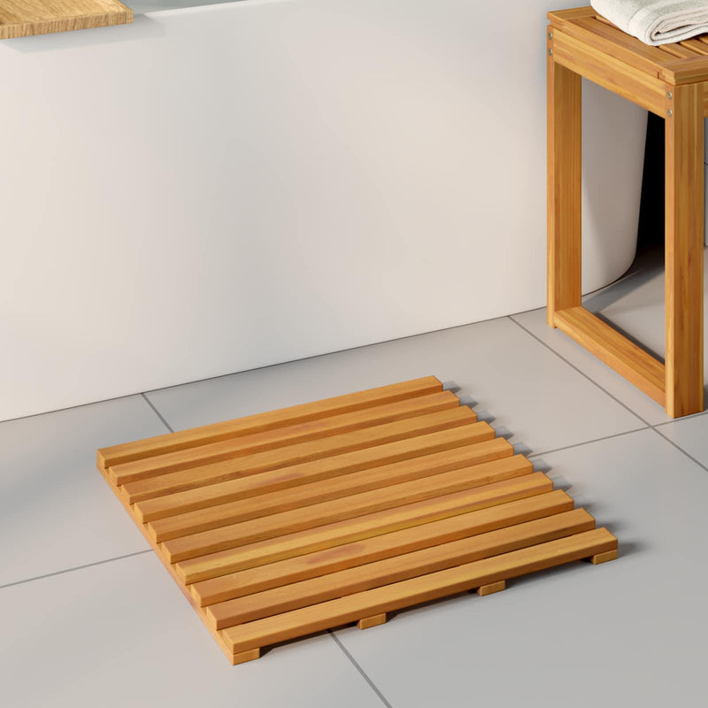 Load image into Gallery viewer, Vidaxl badmat effen bruin 100 x 53 cm hout