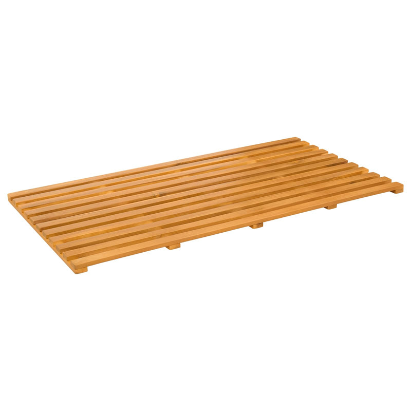 Load image into Gallery viewer, Vidaxl badmat effen bruin 100 x 53 cm hout