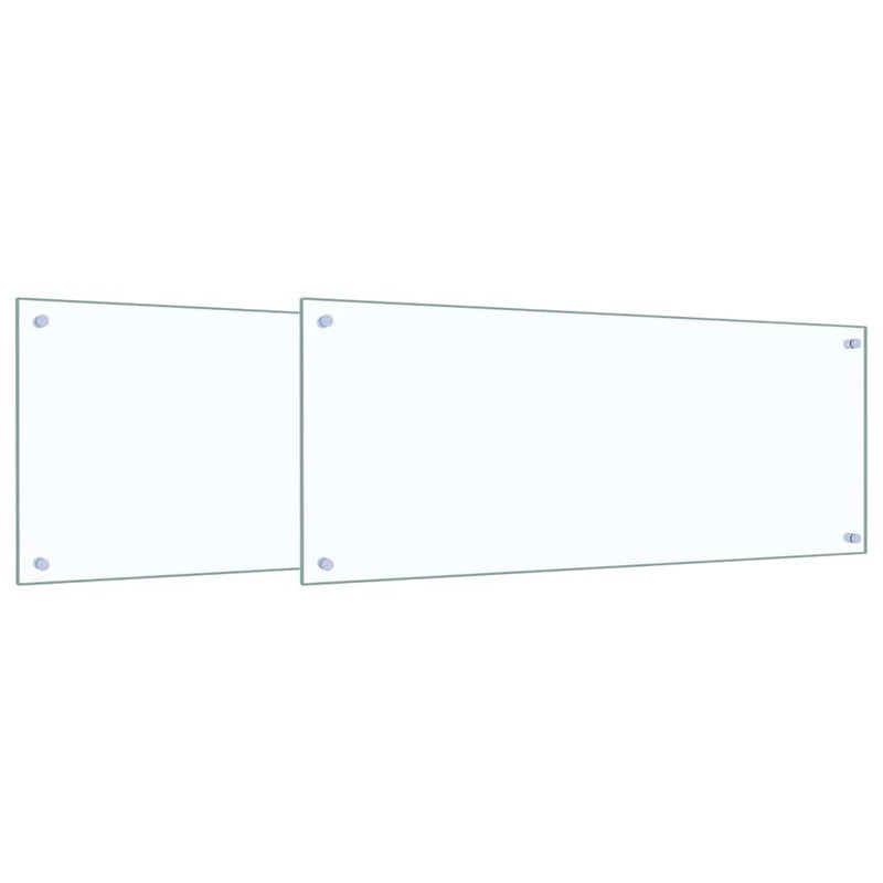 Load image into Gallery viewer, Vidaxl keuken spatscherm 2 pcs doorzichtig 100 x 40 cm gehard glas