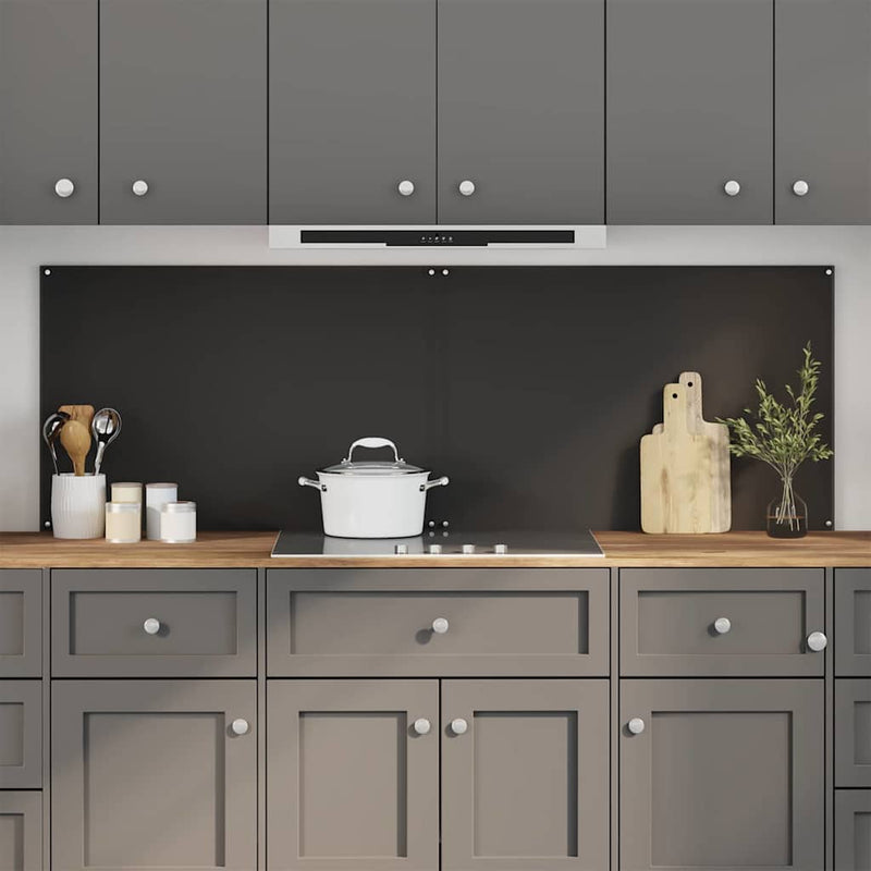 Load image into Gallery viewer, Vidaxl keuken spatscherm 2 pcs zwart 90 x 60 cm gehard glas