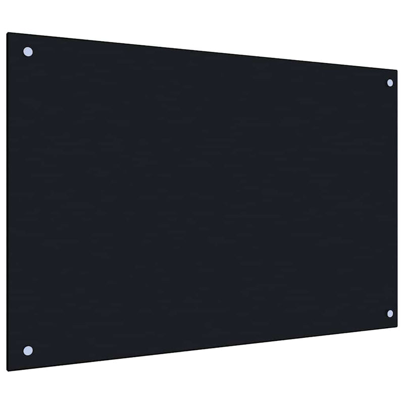Load image into Gallery viewer, Vidaxl keuken spatscherm 2 pcs zwart 90 x 60 cm gehard glas