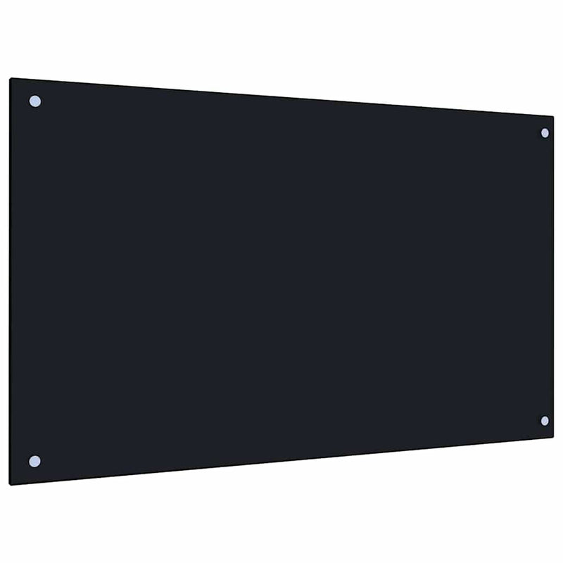 Load image into Gallery viewer, Vidaxl keuken spatscherm 2 pcs zwart 100 x 60 cm gehard glas