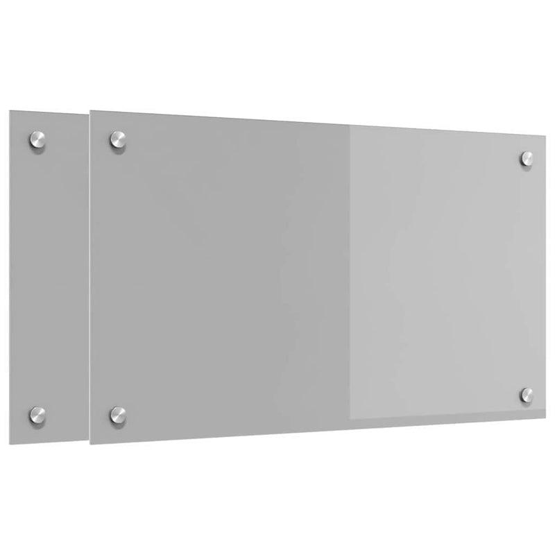 Load image into Gallery viewer, Vidaxl keuken spatscherm 2 pcs lichtgrijs 70 x 40 cm gehard glas