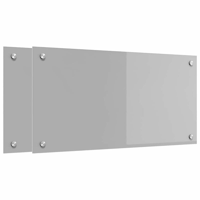 Load image into Gallery viewer, Vidaxl keuken spatscherm 2 pcs lichtgrijs 80 x 40 cm gehard glas