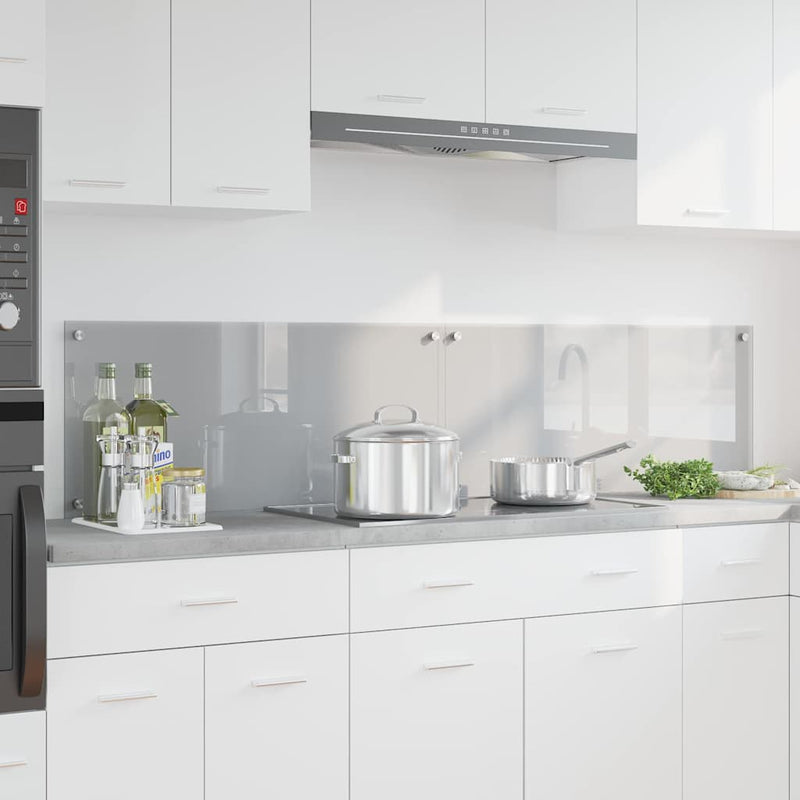 Load image into Gallery viewer, Vidaxl keuken spatscherm 2 pcs lichtgrijs 90 x 40 cm gehard glas