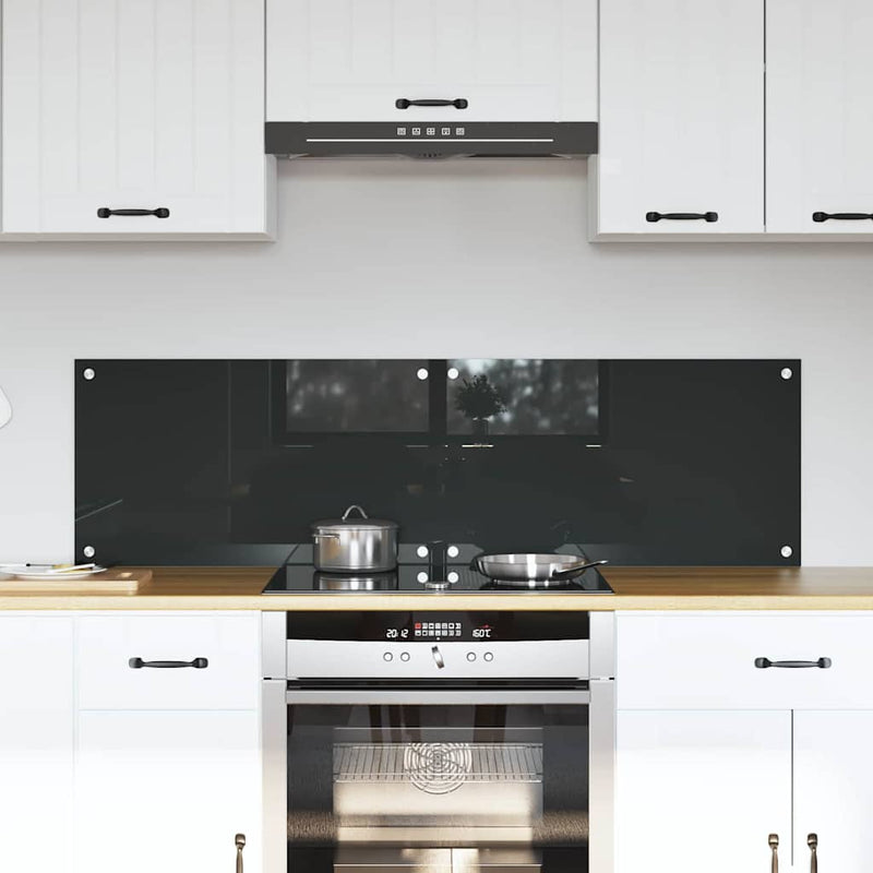 Load image into Gallery viewer, Vidaxl keuken spatscherm 2 pcs donkergrijs 70 x 40 cm gehard glas