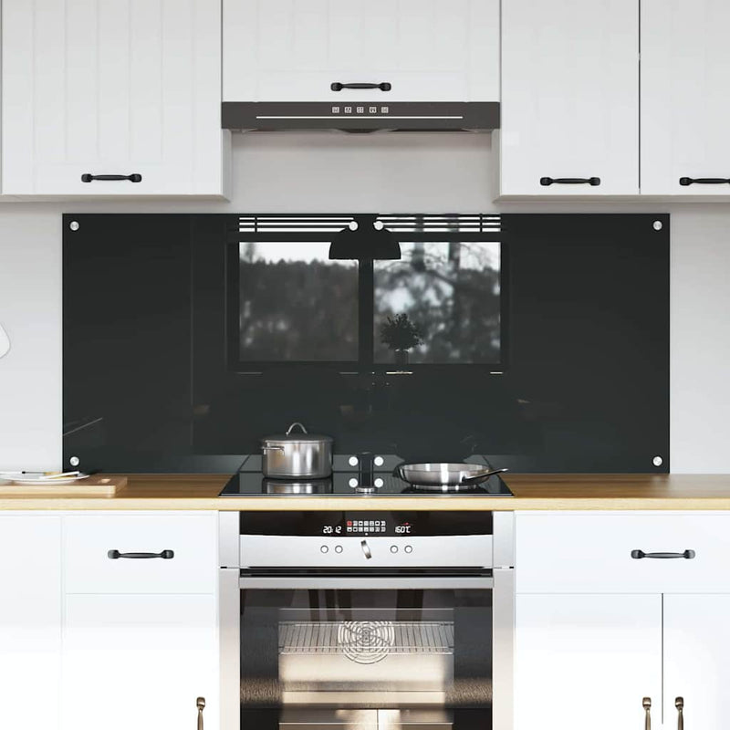 Load image into Gallery viewer, Vidaxl keuken spatscherm 2 pcs donkergrijs 70 x 60 cm gehard glas
