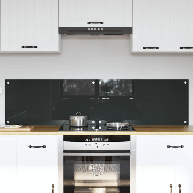 Load image into Gallery viewer, Vidaxl keuken spatscherm 2 pcs donkergrijs 80 x 40 cm gehard glas
