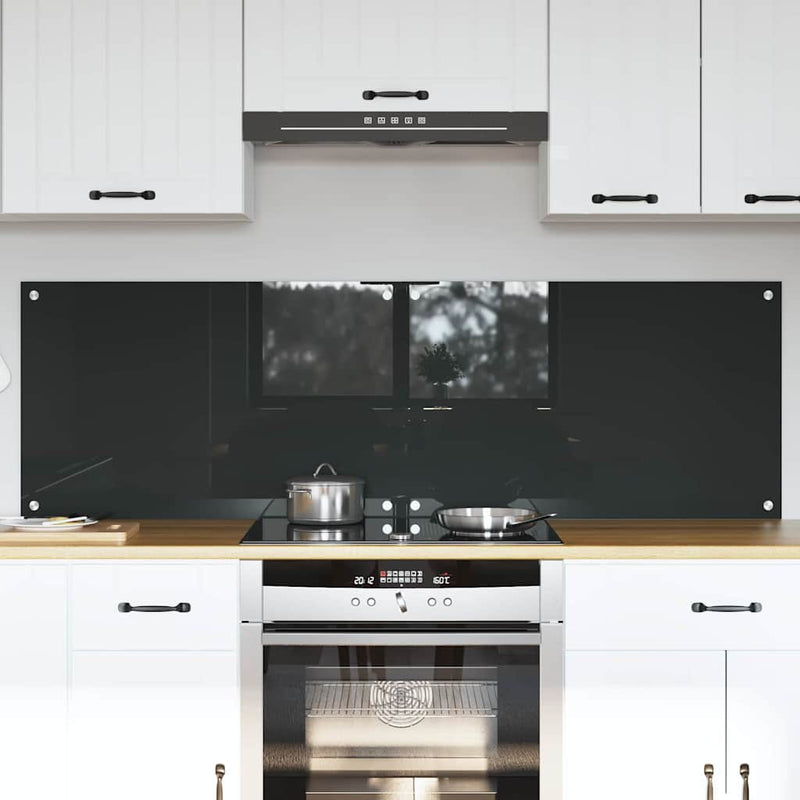 Load image into Gallery viewer, Vidaxl keuken spatscherm 2 pcs donkergrijs 80 x 50 cm gehard glas
