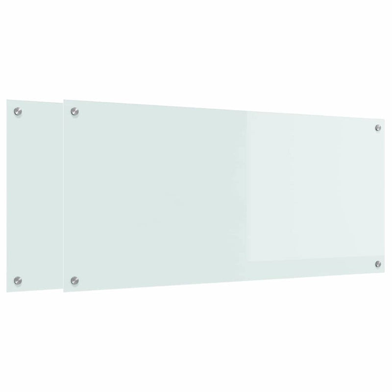 Load image into Gallery viewer, Vidaxl keuken spatscherm 2 pcs wit 110 x 50 cm gehard glas