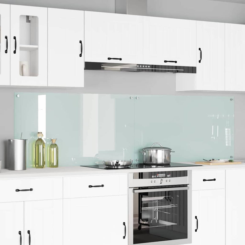 Load image into Gallery viewer, Vidaxl keuken spatscherm 2 pcs wit 110 x 60 cm gehard glas