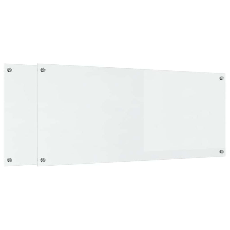 Load image into Gallery viewer, Vidaxl keuken spatscherm 2 pcs doorzichtig 120 x 50 cm gehard glas