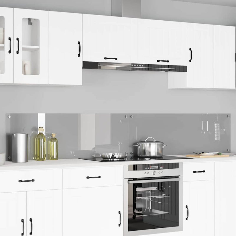 Load image into Gallery viewer, Vidaxl keuken spatscherm 2 pcs lichtgrijs 120 x 40 cm gehard glas
