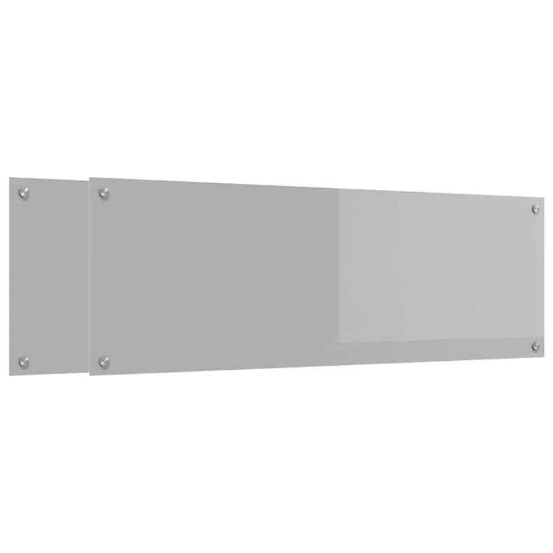 Load image into Gallery viewer, Vidaxl keuken spatscherm 2 pcs lichtgrijs 120 x 40 cm gehard glas